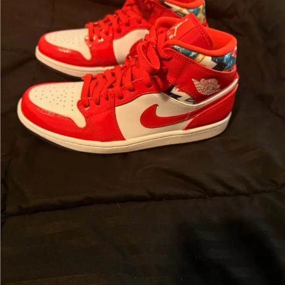 Jordan Red and White Sneakers - Picture 3 of 3